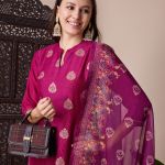 A blend of Silk and Organga Dupatta