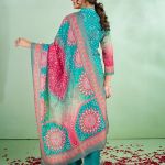 Masleen Digital Print with hand touch work