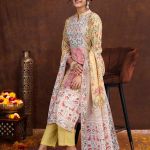 Masleen Digital Print with hand touch work
