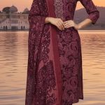Maroon  Straight Kurta Set with Dupatta