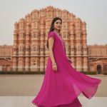 Women's Georgette Anarkali Maxi Dress & Jacket